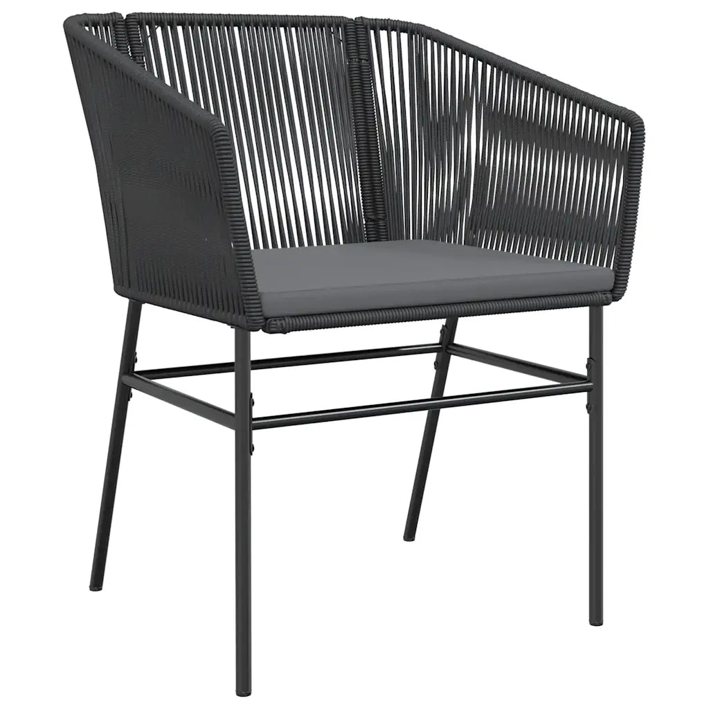 Set da Pranzo da Giardino con Cuscini 5 pz Polyrattan Vetro