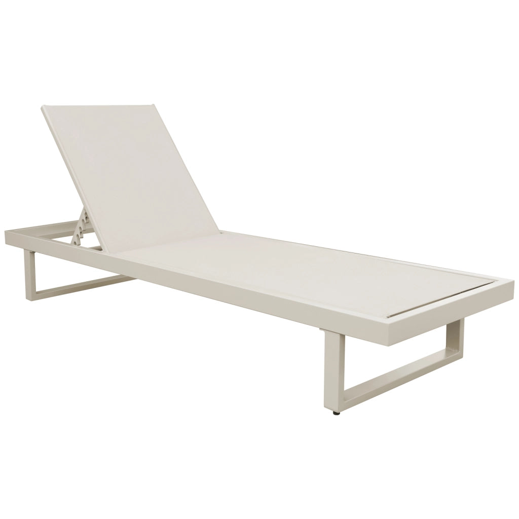 Lettino PALOMINOS in alluminio con cuscino beige