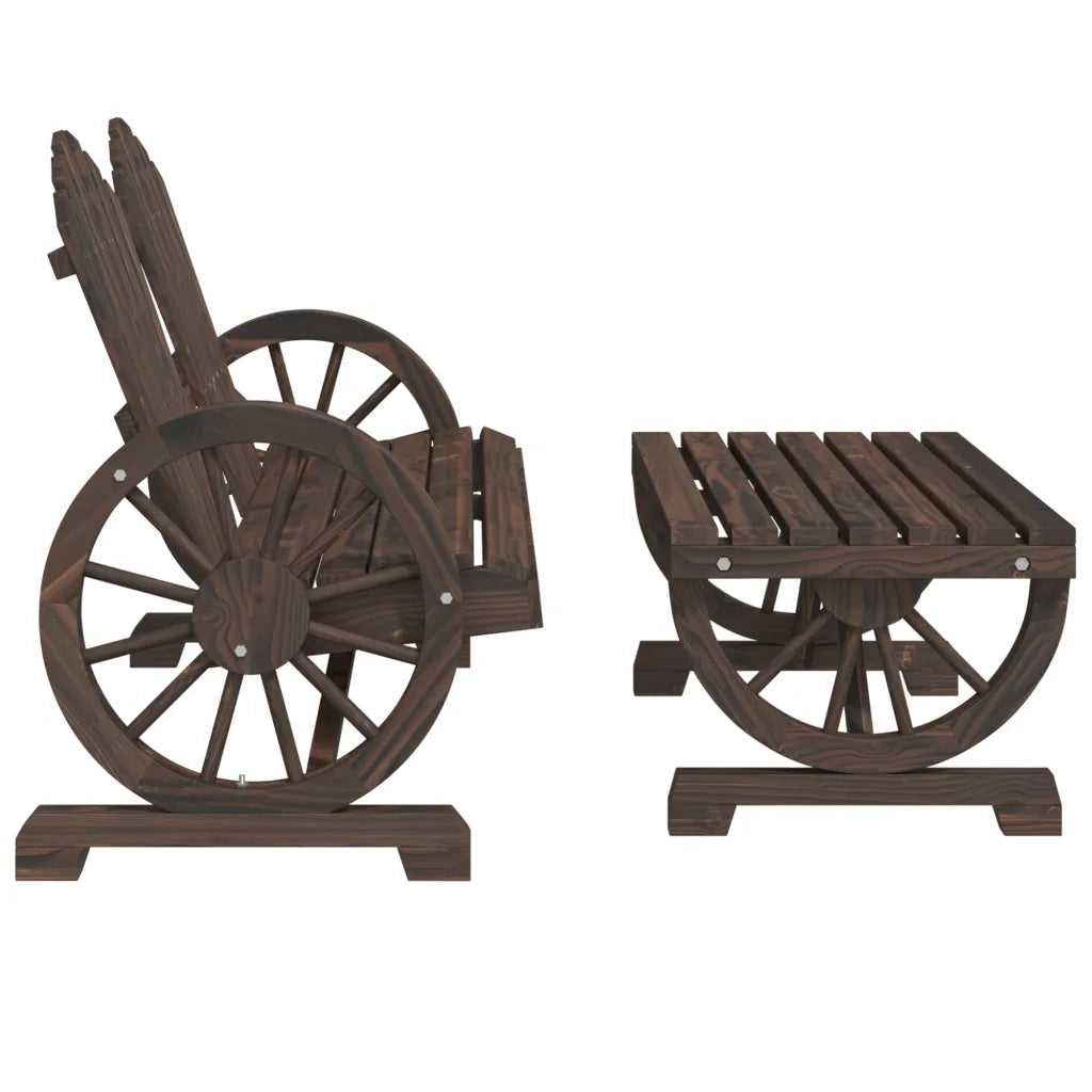 Set Salotto da Giardino 4 pz in Legno Massello di Abete 3207126