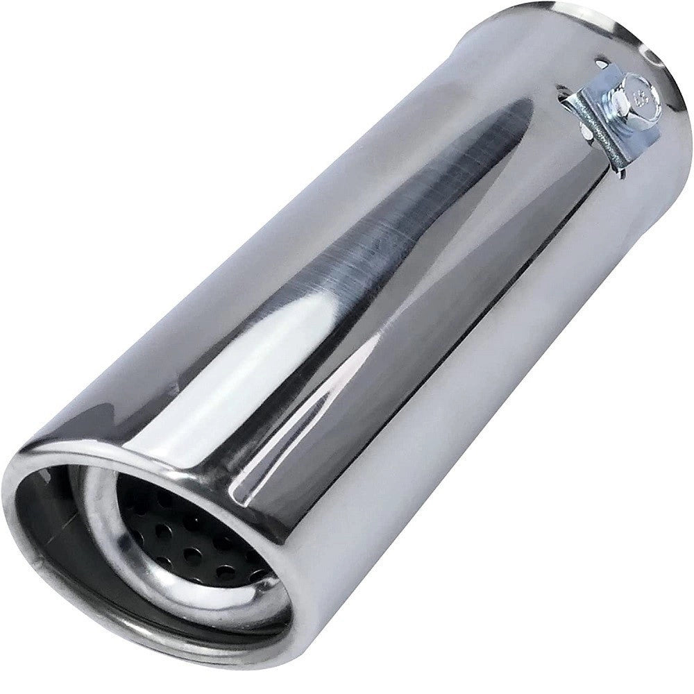 Trade Shop - Terminale Di Scarico Diametro 30-45mm Lunghezza 160mm Copertura Cromata Marmitta -