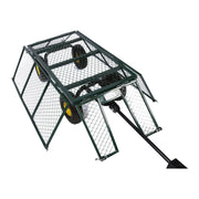Carrello da trasporto con sponde ribaltabili max 550 kg, incl.telone, per giardino campagna