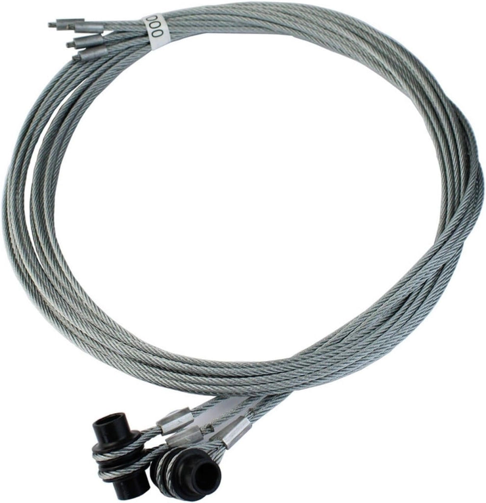 Funi metalliche Z (dimensioni: 3 mm, lunghezza 2615 cm, in acciaio di alta qualità, con supporto per corda, durevole e robusto, per porte da garage) 3064350