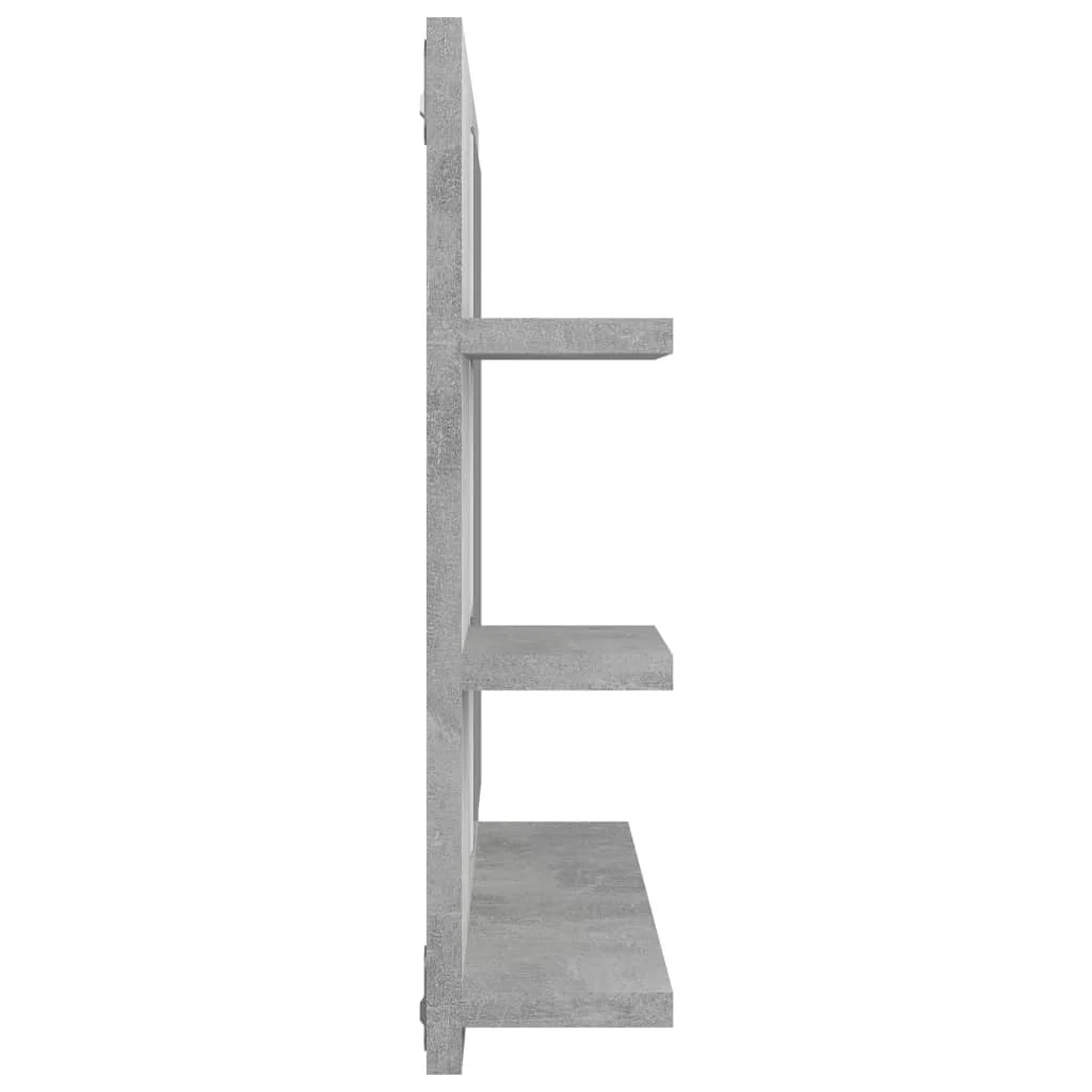 Specchio da bagno 60 x 10,5 x 45 cm truciolare grigio 02_0006944