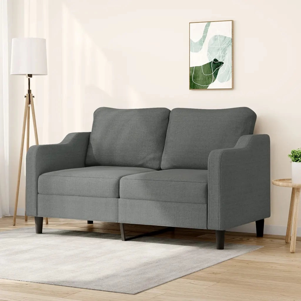 Divano a 2 Posti-Sofa 2 Posti Grigio Scuro 140 cm in Tessuto 805770