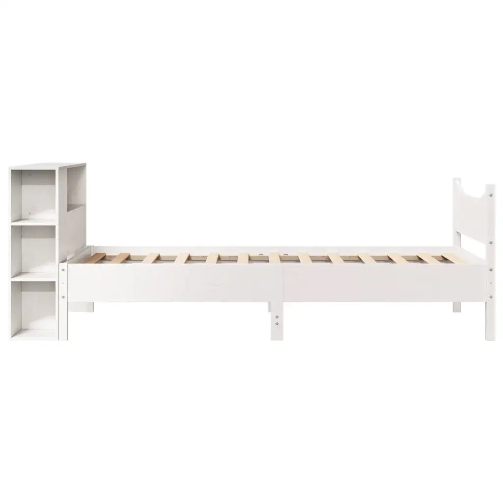 Giroletto senza Materasso Bianco 75x190 Legno Massello di Pino 3323324