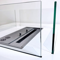 Camino a Bioetanolo da Pavimento 70x70x35 cm Panarea Bianco