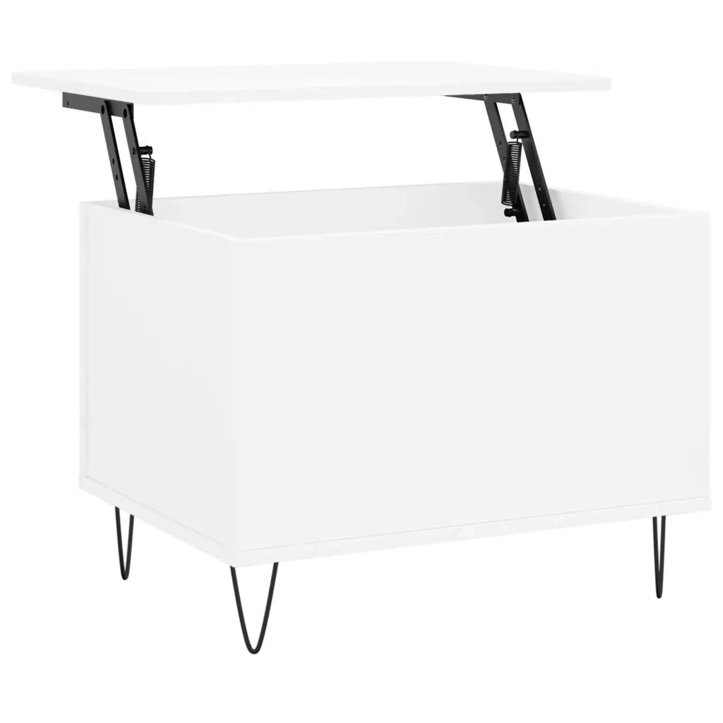 Tavolino da Salotto-Tavolino da soggiorno-Tavolo Bianco 60x44,5x45 cm in Legno Multistrato 762854