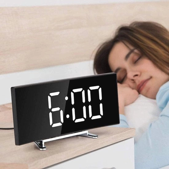Alarme digitale con display LED da 5 pollici - Orologio da tavolo a schermo ridotto per camera da letto, ufficio e soggiorno