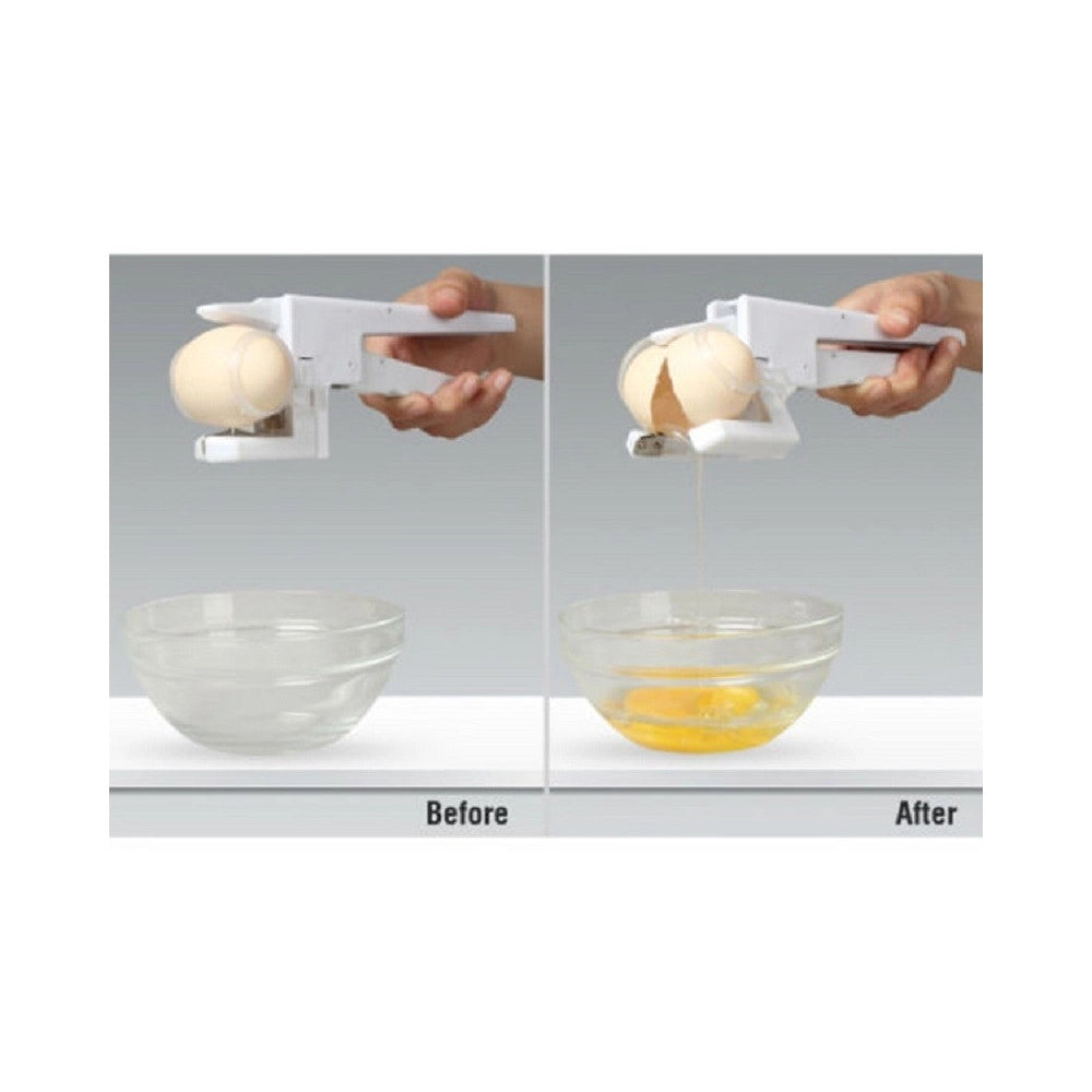 Trade Shop - Egg Ez Cracker Rompi Guscio Uovo Separa Uova Chiara Bianco Rosso Tuorlo Albume -
