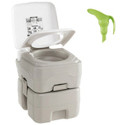 Toilette portatile con serbatoio di scarico da 20 L e imbuto telescopico, Toilette a prova di perdita per campeggio Grigio-Docce e toilette portatili