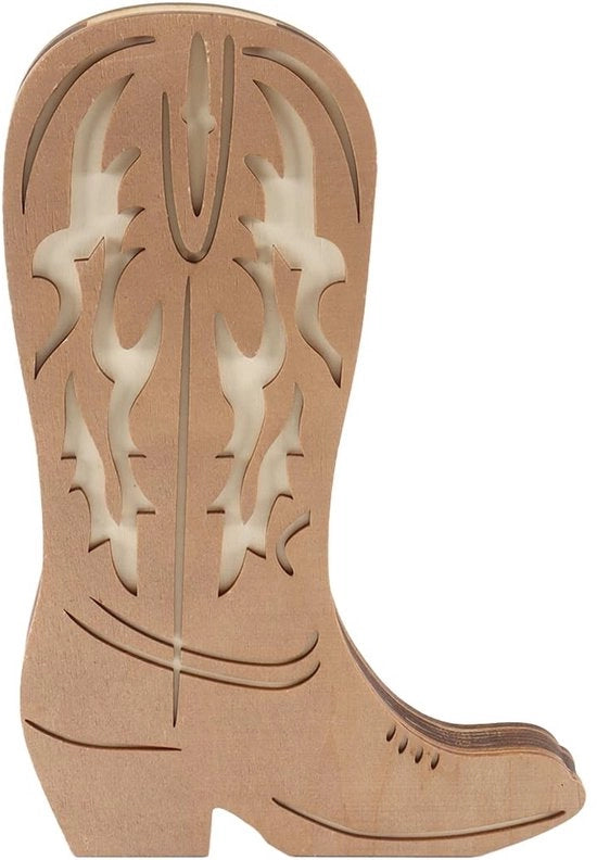 Vaso di Fiori in Legno con Stivali da Cowboy per Parete - Decorazione per Parete - Pianta per Parete - Vaso Sospeso - 30x20cm - Installazione Facile