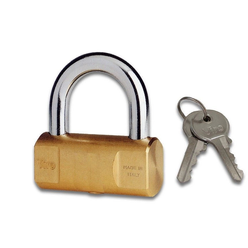 Viro 103 Serie 100 Lucchetto Cilindrico Ottone Massiccio Arco Acciaio 60 mm 2 Chiavi colore Oro