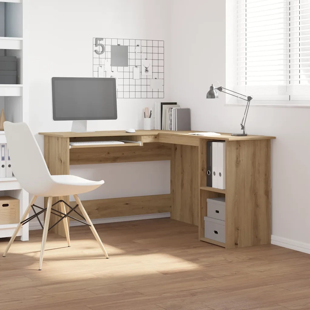 Scrivania Angolo Artigianale 120x140x75 cm Legno Multistrato