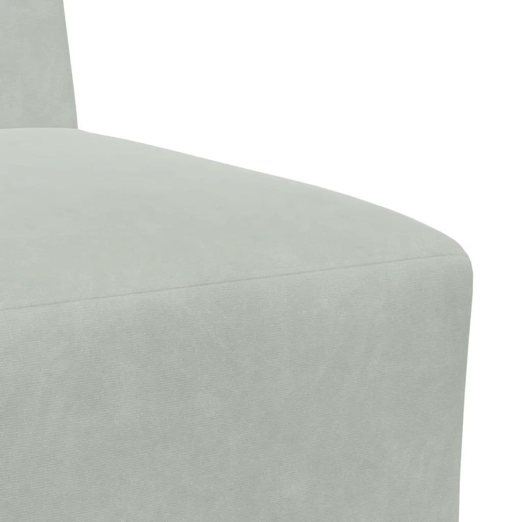 Divano componibile senza braccioli grigio chiaro 55 cm in velluto 4108479