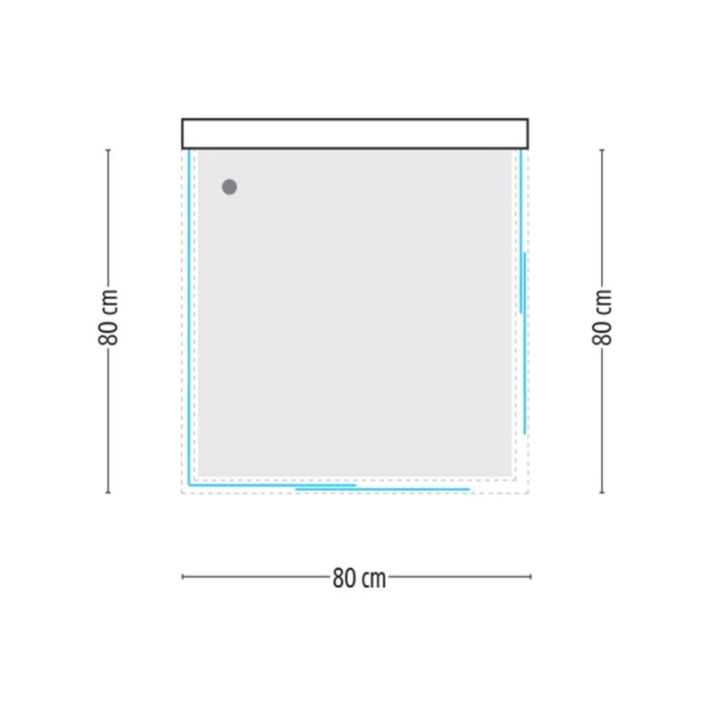 Ogomondo box cabina doccia corner 3 lati cristallo temprato trasparente 80x80x80
