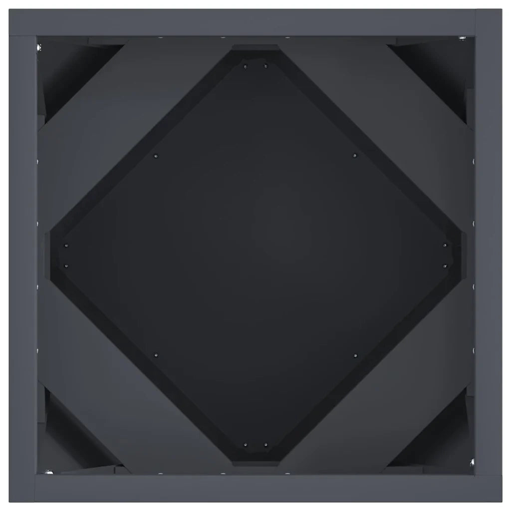 Fioriera moderna da esterno 30 x 30 x 30 cm resistente agli agenti atmosferici design elegante in acciaio antracite 02_0053052