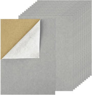 Velluto autofibro 12 pezzi - autoadesivo - grigio - 30 x 21 cm - materiale resistente - tessuto in velluto