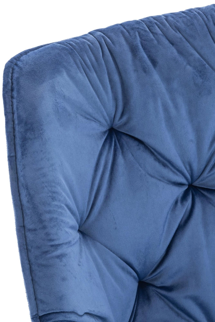 Sedia Tanna in velluto blu