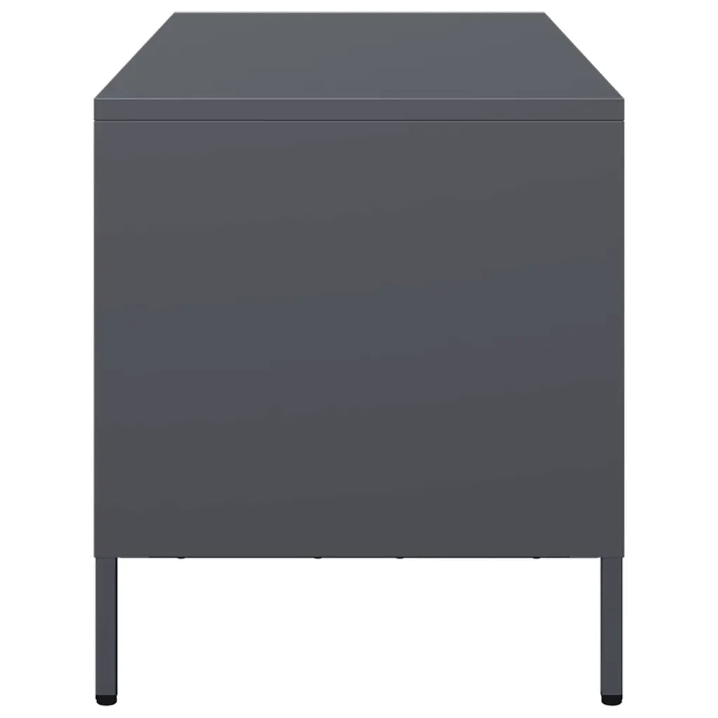 Mobile TV Antracite 101,5x39x43,5 cm Acciaio Laminato a Freddo 851324