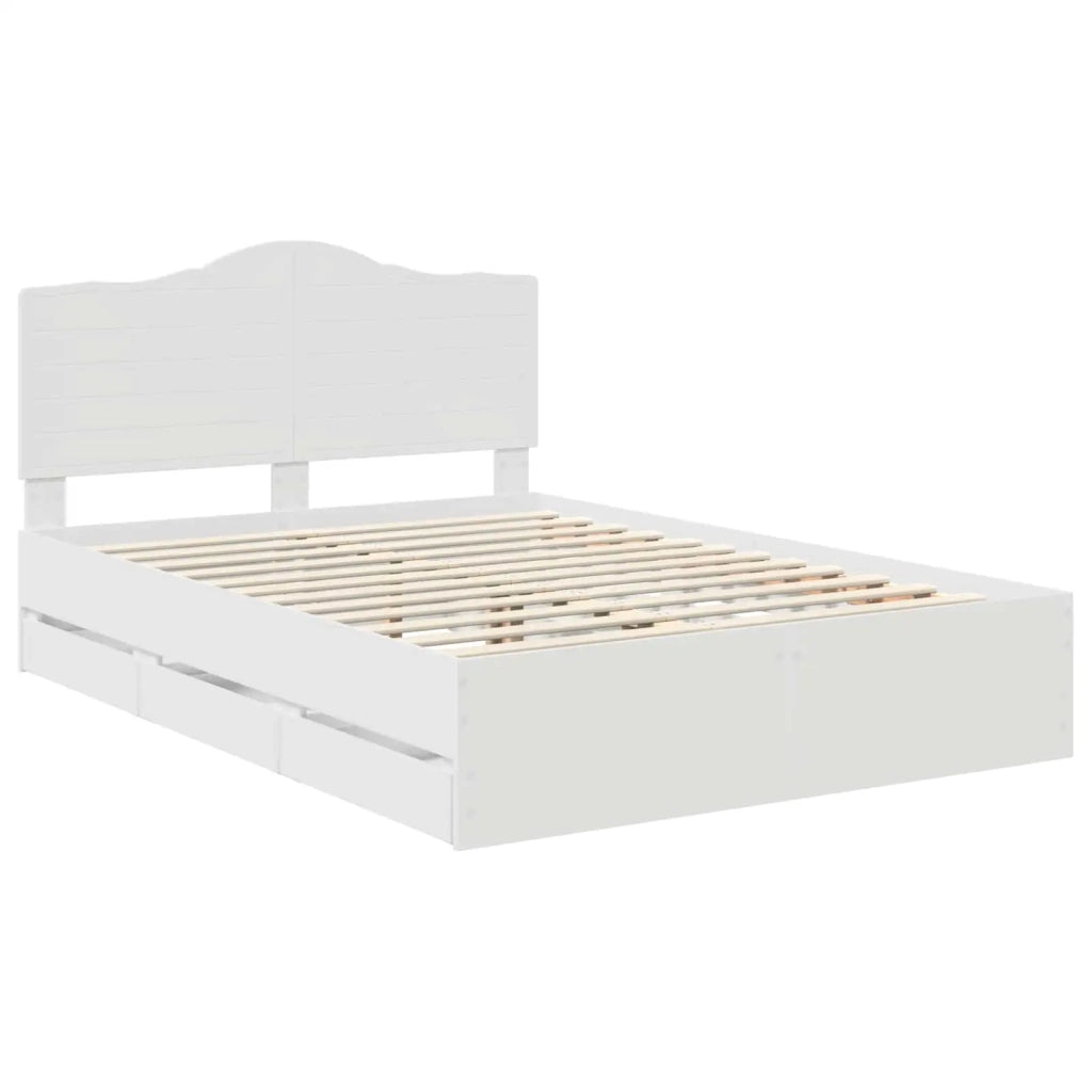 Struttura del letto Bianco 150 x 200 cm Legno Ingegnerizzato