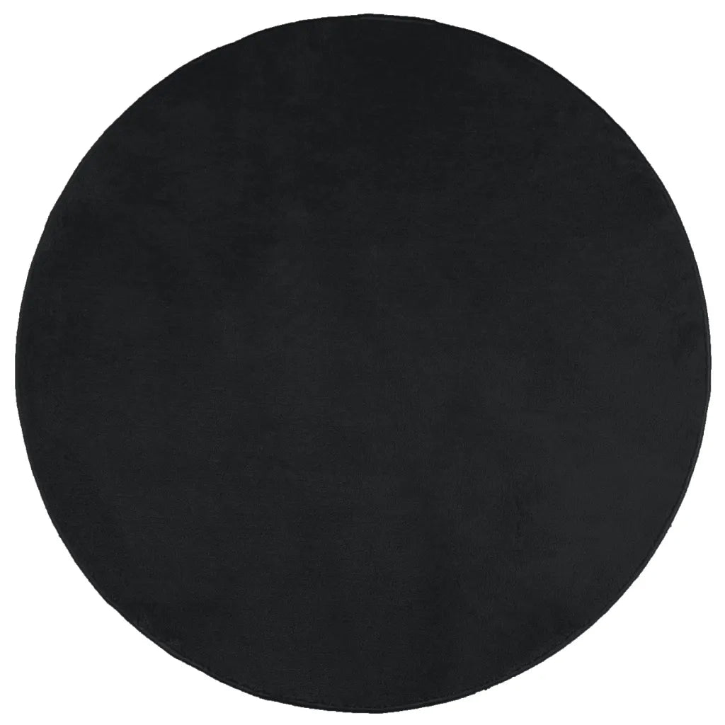 vidaXL Tappeto OVIEDO a Pelo Corto Nero Ø 160 cm