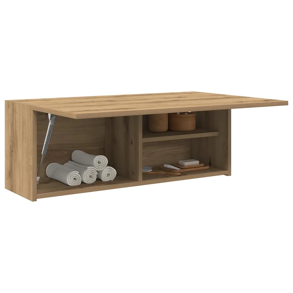 Mobiletto da Bagno Rovere Artigianale 80x25x30 cm in Truciolato 860084