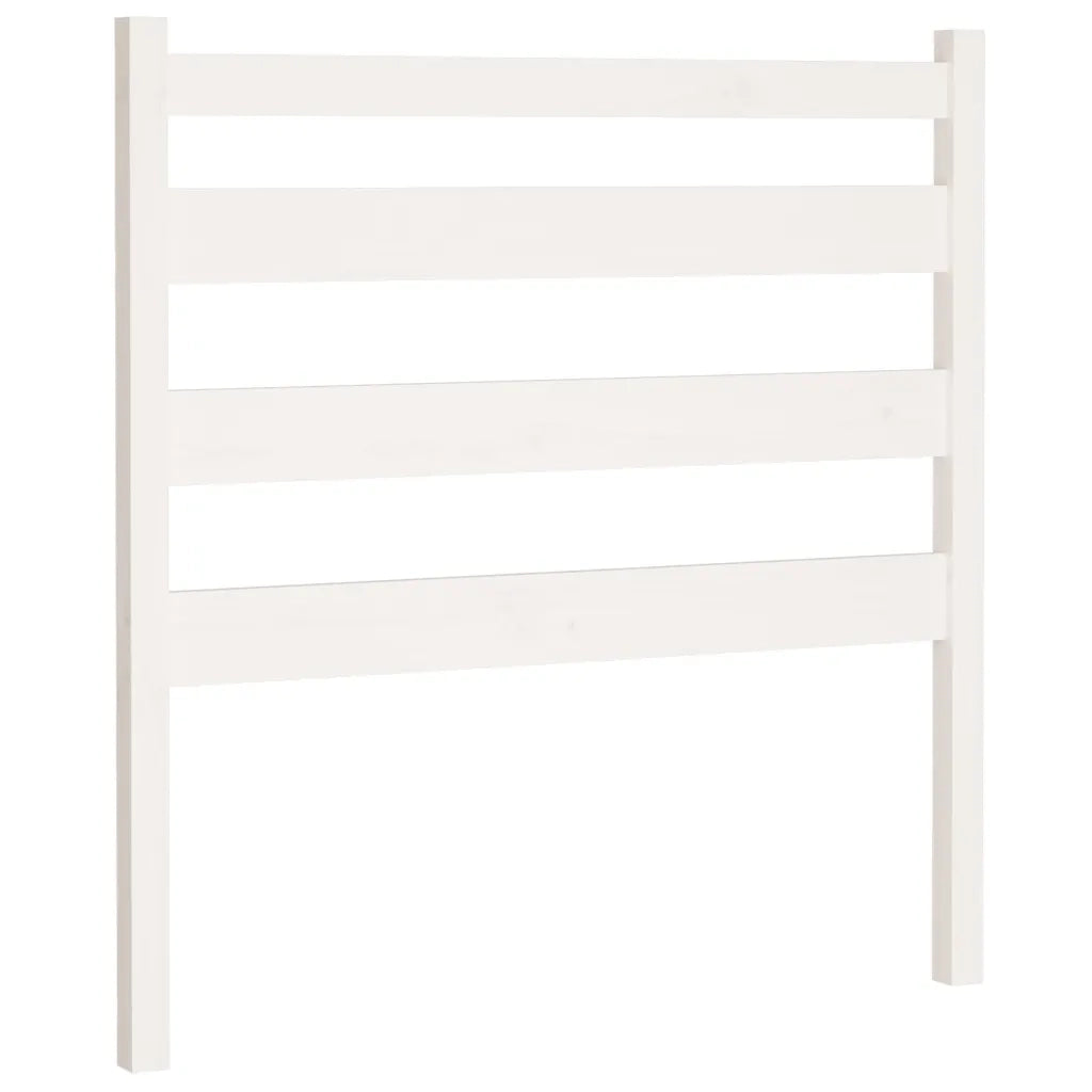 Testiera | Testata per Letto Bianca 106x4x100cm in Legno Massello di Pino
