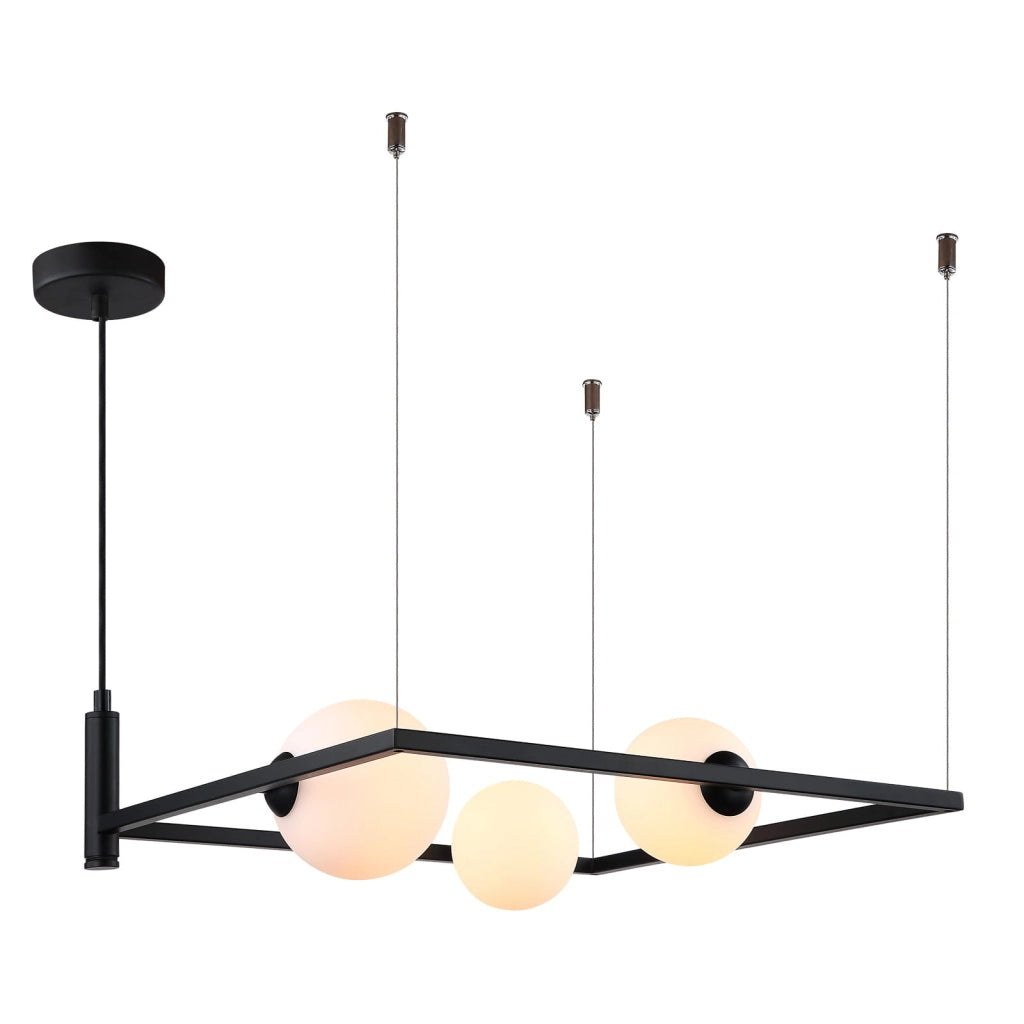 Lampadario Italux Gareth nero 3 luci G9 MDM-3975/3 BK