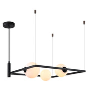 Lampadario Italux Gareth nero 3 luci G9 MDM-3975/3 BK