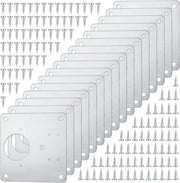 16 pezzi di piatto di riparazione per porta del mobile cucina - bracci di supporto in acciaio inossidabile - piastre di riparazione con fori - tastone di fissaggio - durata e qualità