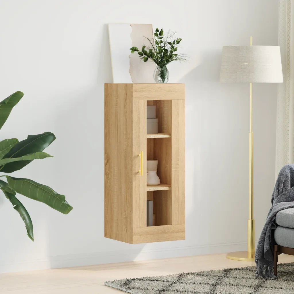 vidaXL Mobile a Parete Rovere Sonoma 34,5x34x90 cm