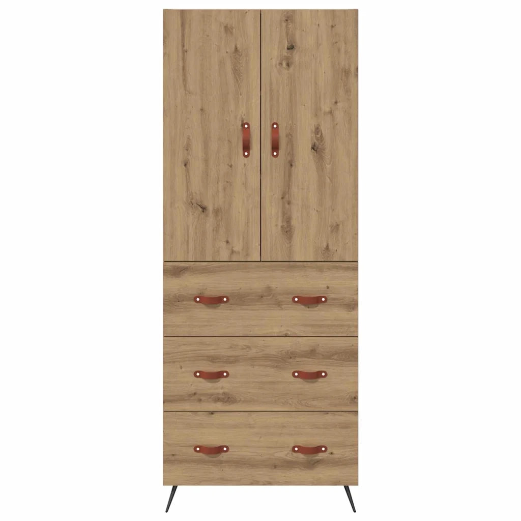 Credenza | Madia | Buffet da pranzo | Armadio da pranzo con cassetto Rovere artigianale 69,5 x 34 x 180 cm
