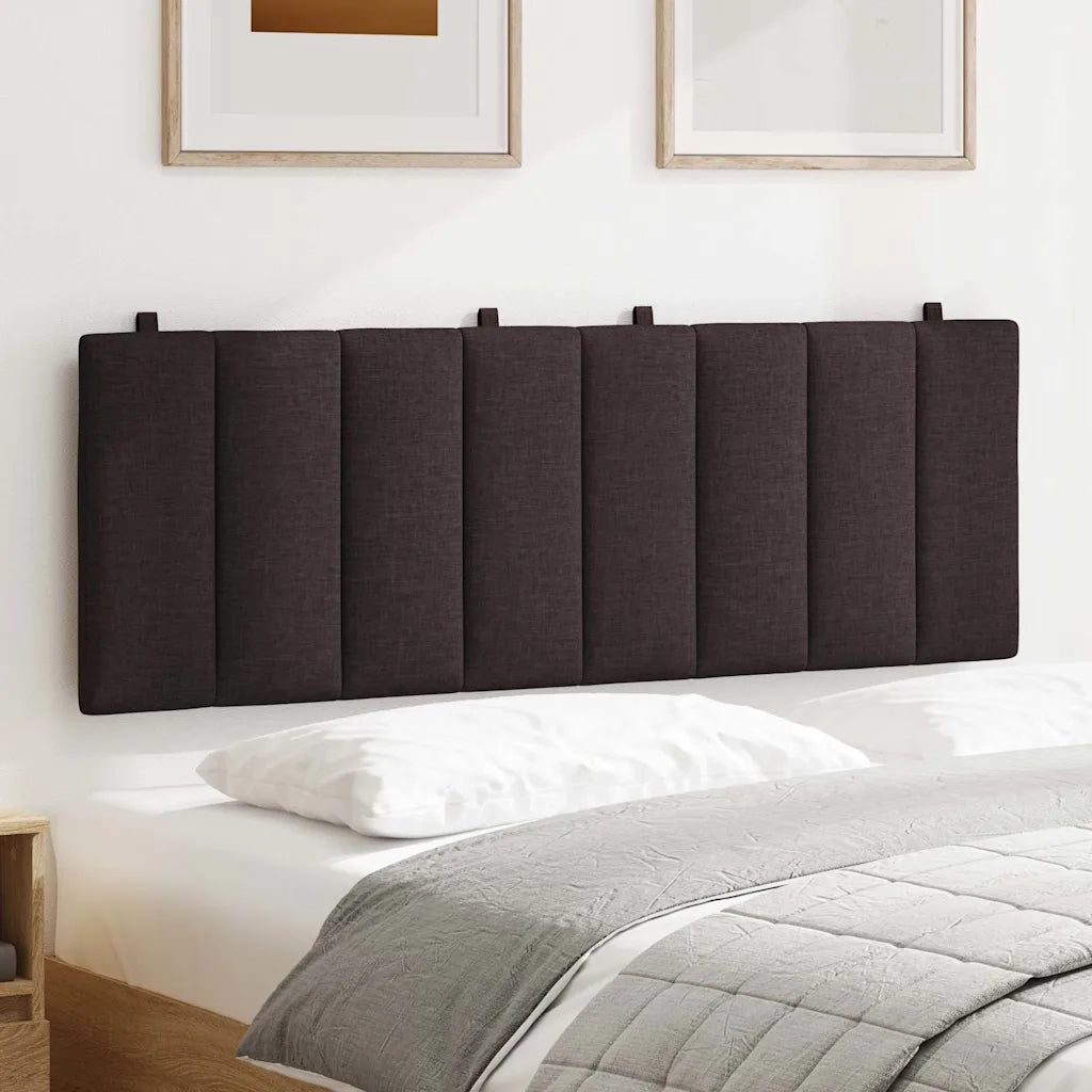 Cuscino Testiera-Cuscino per Testiera Hanko Marrone Scuro 140 cm in Tessuto