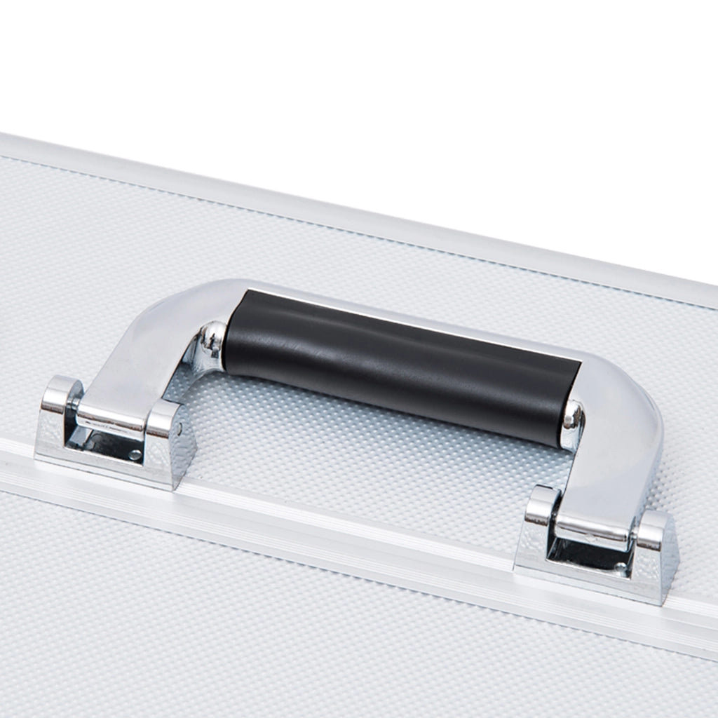 Mallette trucco a 3 livelli con chiavi ¨C zephmum ¨C argento 36.5x24x29 cm