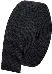 Tessuto in Rete Jacquard 5m - 38mm Larghezza - Nero - Disegno a V - Sostituzione delle Cinture - Ideale per Artigianato - Nastro