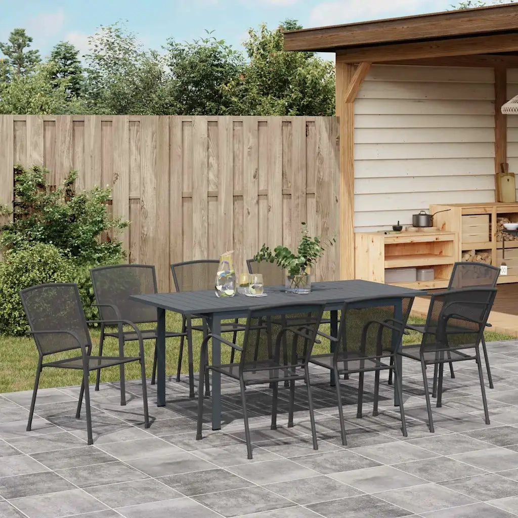 Set da Pranzo per Giardino 9 pcs Antracite 3378813
