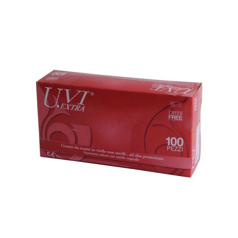 Guanti Vinile Uvi Extra pz.100 S
