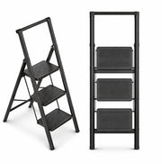 Scale a Porta con Pedali Antiscivolo – Passo Ampio, 2–4 Gradini, Massimo 270 kg – Per Casa, Cucina e Ufficio