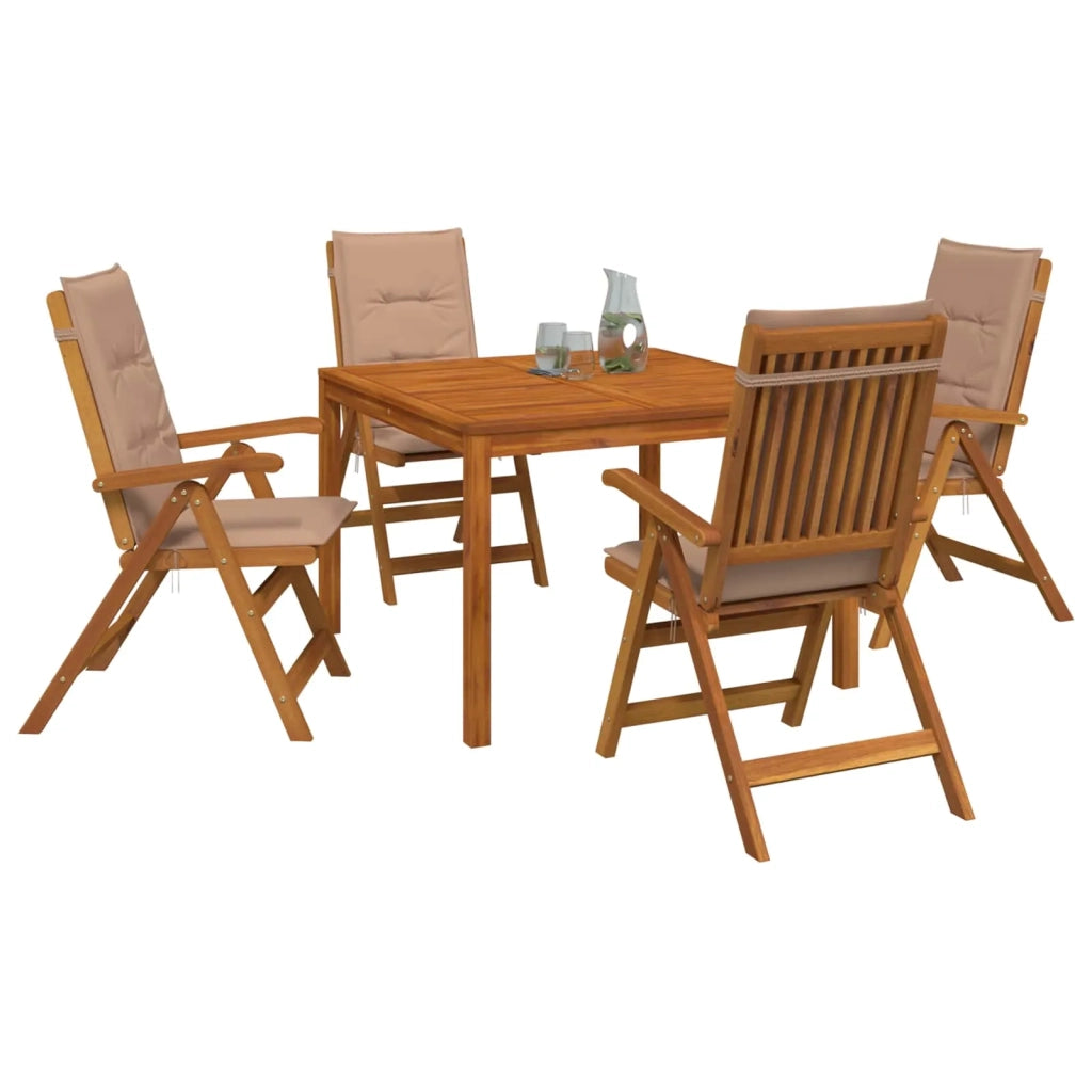 Set da pranzo da giardino 5 pezzi 5 pz Naturale 3434617