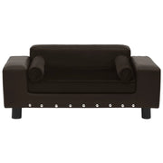 Divano per Cani Marrone 81x43x31 cm in Peluche e Similpelle CFW8658514