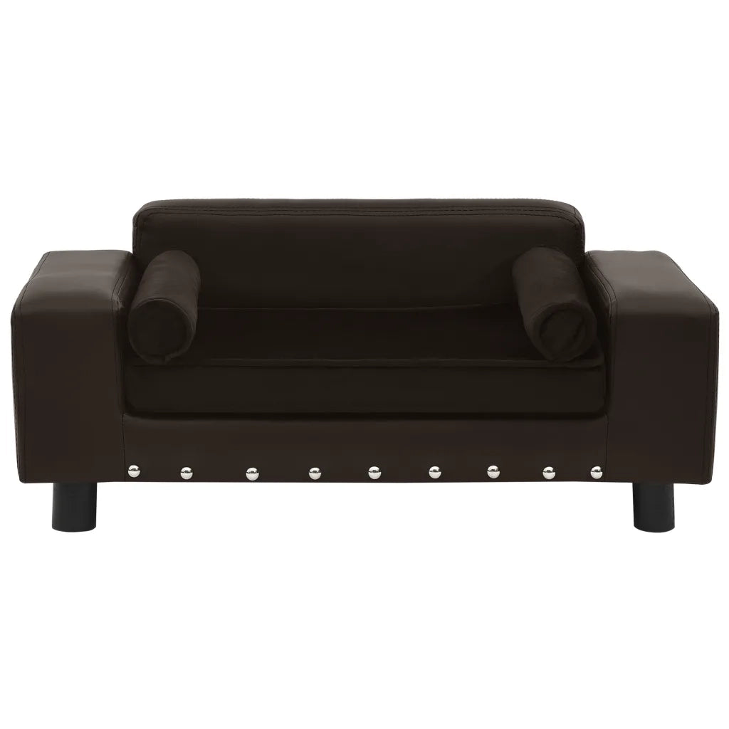 Divano per Cani Marrone 81x43x31 cm in Peluche e Similpelle CFW8658514