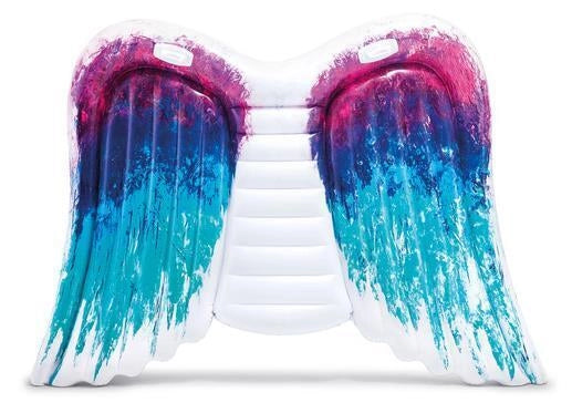 Intex 58786EU Materassino Gonfiabile Angel Ali d'Angelo 216x155x20 cm 2 Maniglie Vinile Portata 100 Kg colore Multicolore