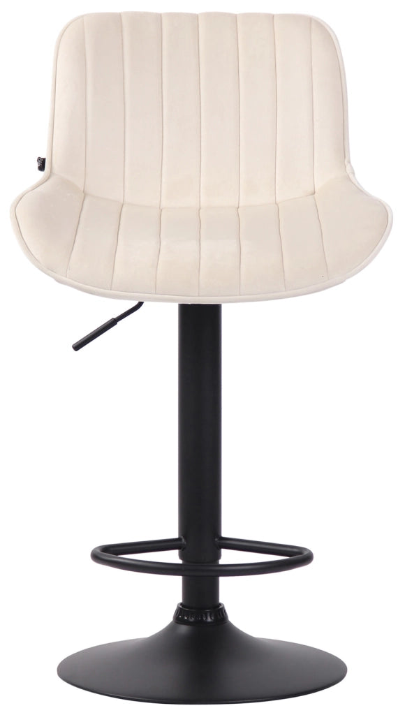 Set di 2 sgabelli da bar Lentini Velvet crema,nero