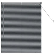 Tendaggi a Veneziana | Tenda a lamelle Grigio scuro 130 x 105 cm Alluminio