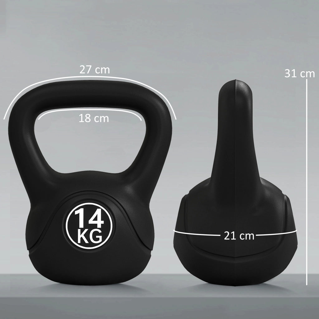 Kettlebell 14 kg ¨C zephmum ¨C Nero 26x18x32 cm