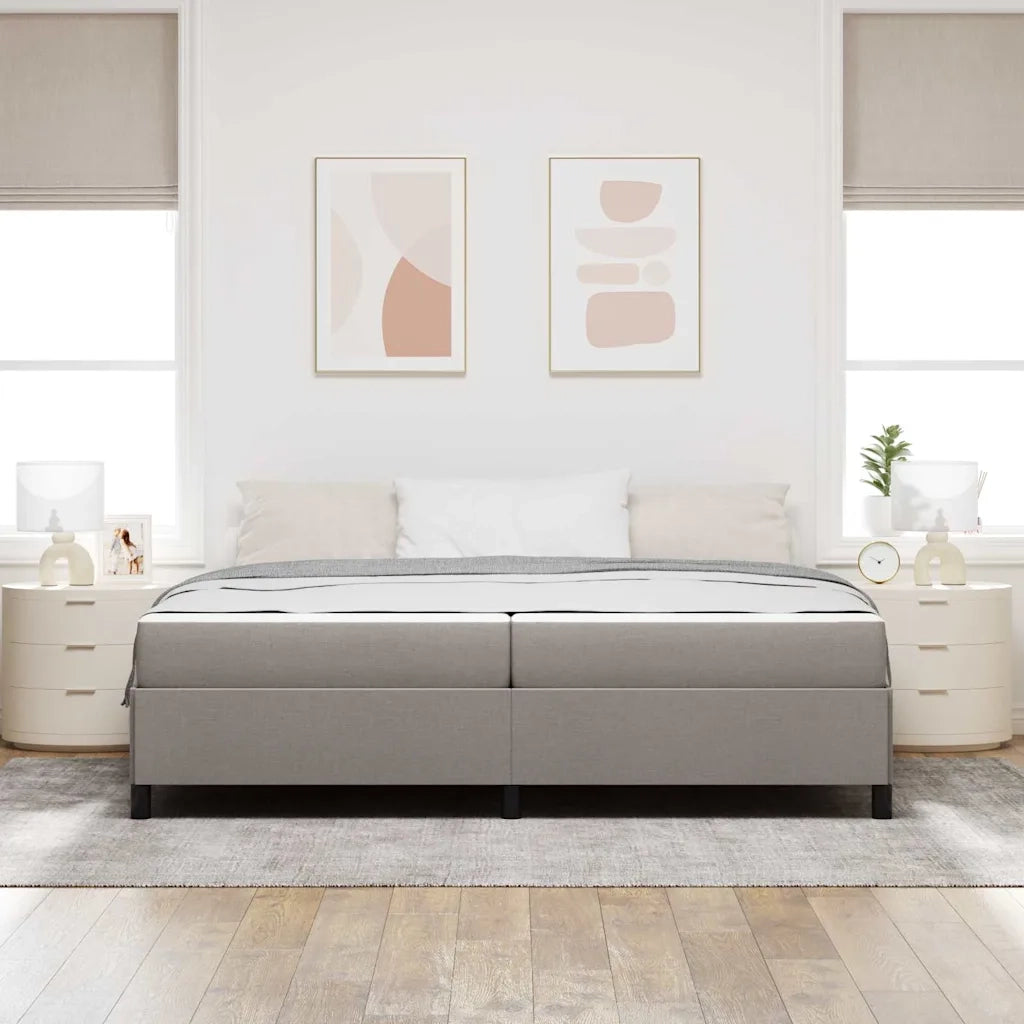 vidaXL Letto a molle Tortora e Nero 200 x 200 cm