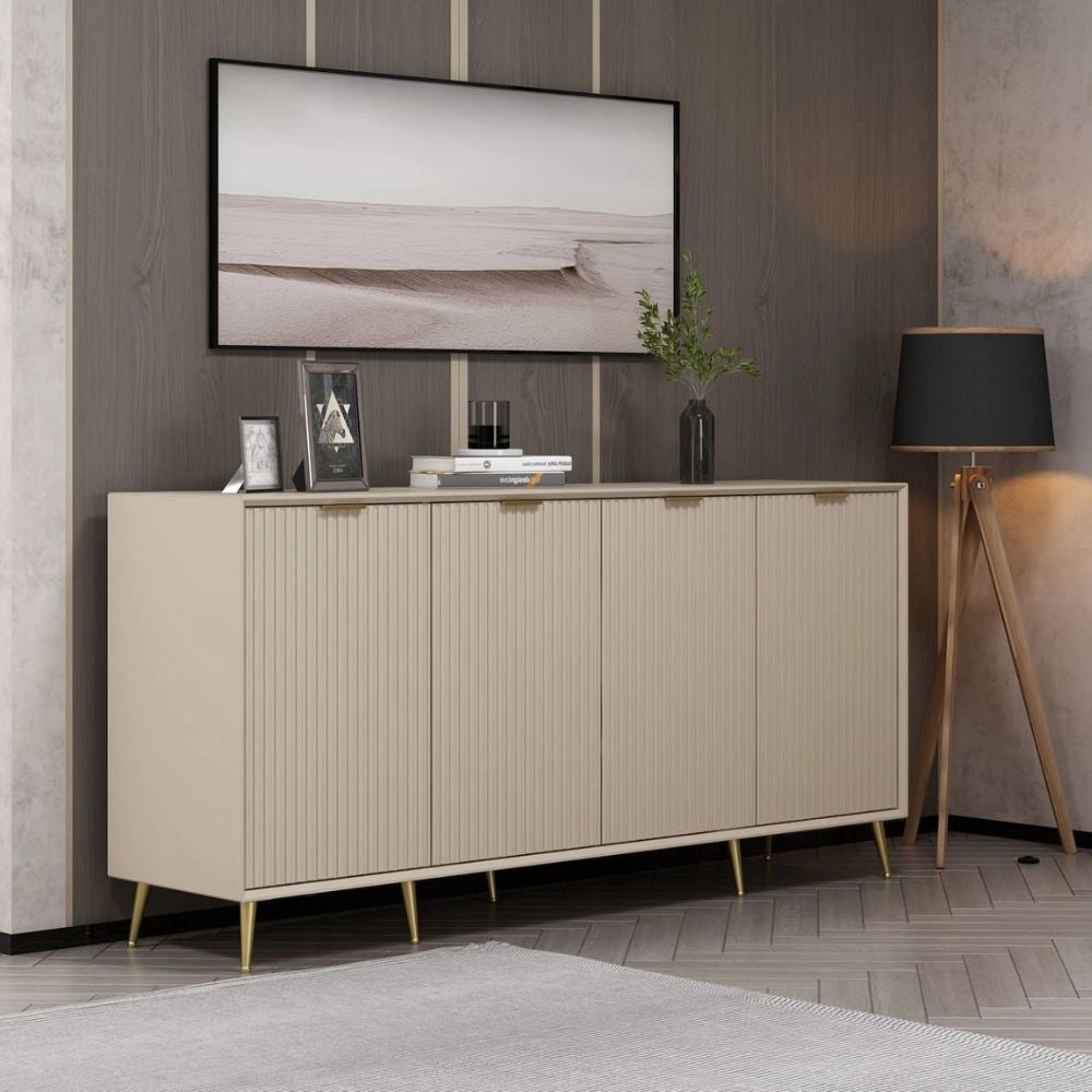 Madia Kale 4 ante cashmere effetto cannettato 180x45x90H : Eleganza e Funzionalità