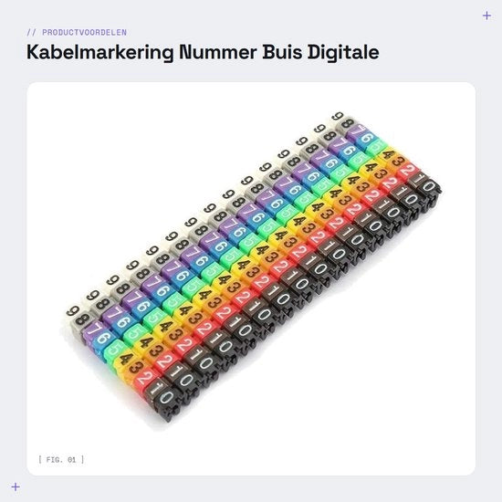 Etichettatore per cavi digitale 150 pezzi - segnale di numero tubo - etichetta di segnalazione del cavo - dispositivo di basso costo - attrezzature industriali - 1,5 mm² - etichetta del cavo