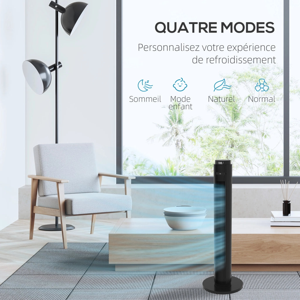 Ventilatore a colonna ¨C zephmum ¨C 31,5x31,5x96 cm nero