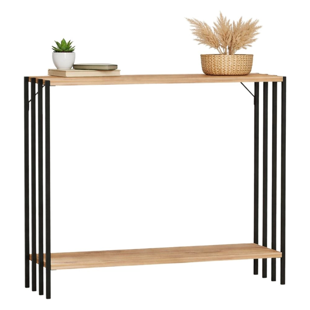 Ravello, Consolle un Ripiano, 90x26x74h cm Nero